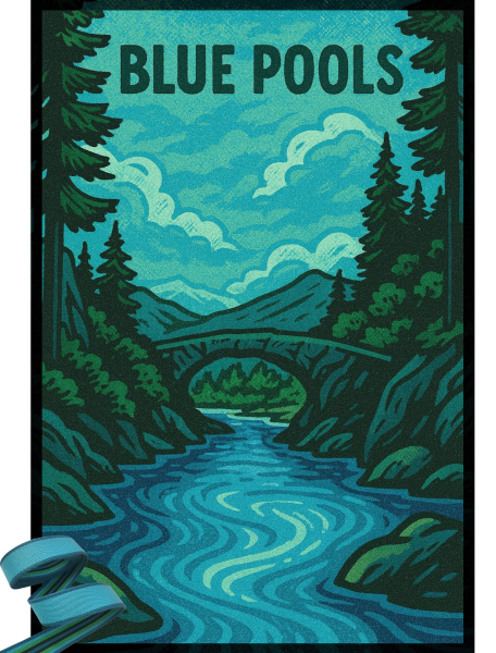 Bügelbild Blue Pools