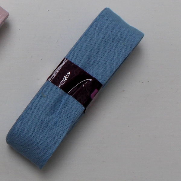 Coupon 3 m Schrägband hellblau