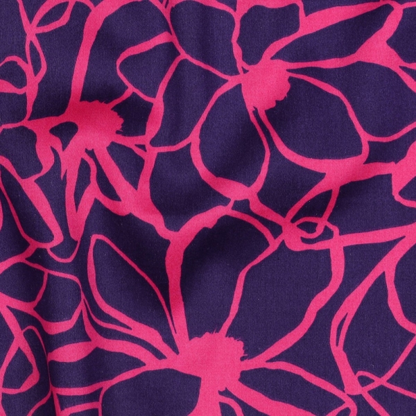 Baumwoll Satin - MAGNOLIA - DARK PURPLE