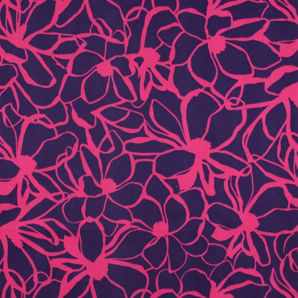 Baumwoll Satin - MAGNOLIA - DARK PURPLE