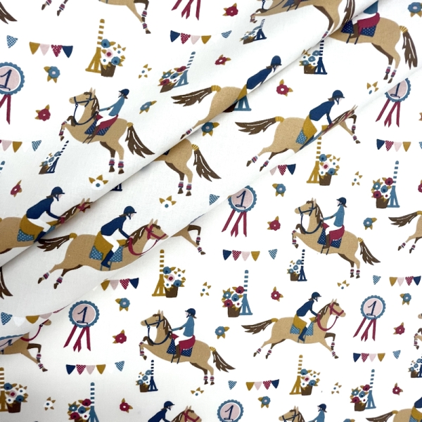 Baumwollstoff Meterware Pferde Baumwollstoff Stofftanten