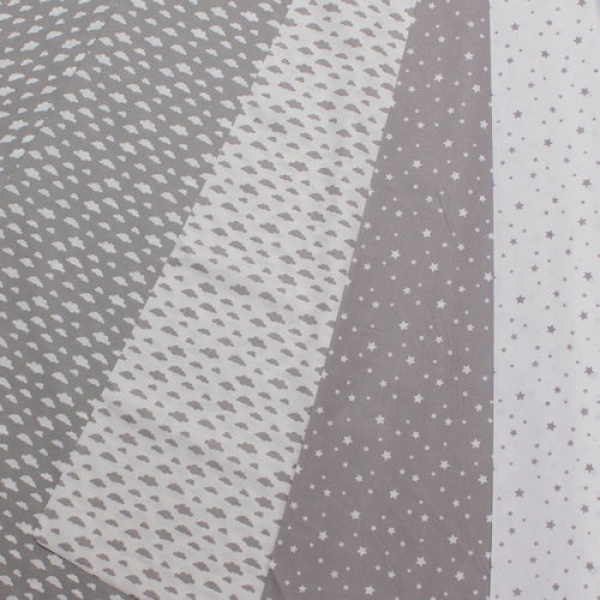 Baumwolle graue Wolken auf weiß