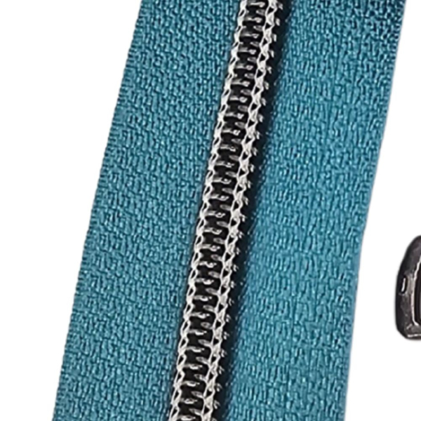 Reißverschluss Petrol Titan Hellgrau