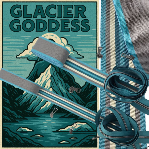 Reißverschluss Petrol Titan Hellgrau