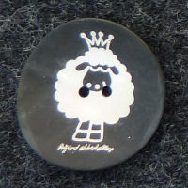 Perlmuttknopf 34 mm schwarz