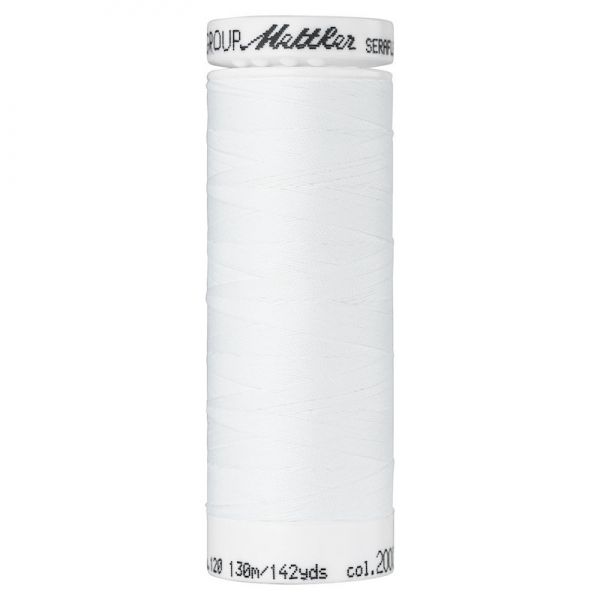 White Seraflex elastisches Garn Amann Mettler weiß