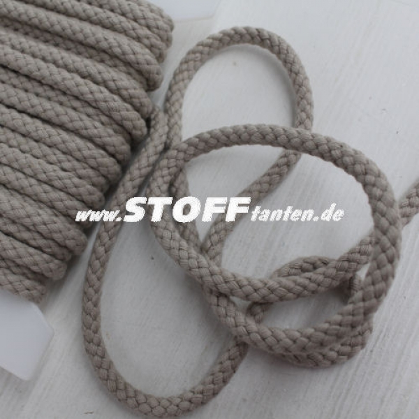 Baumwollkordel 8mm uni beige