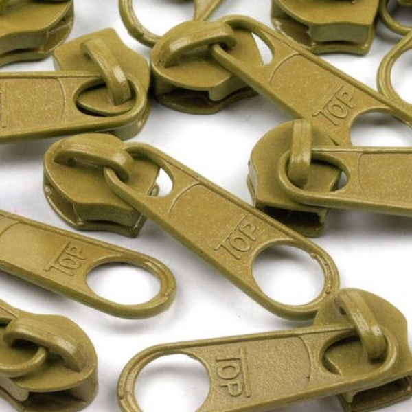 Zipper in ocker